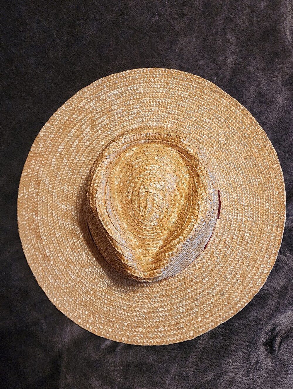 BRIXTON WOMEN'S STRAW HAT WITH BURGANDY RIBBON SIZE S - Picture 10 of 11